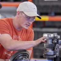 Automotive Service Technician students working in classroom lab