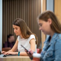 Student working on osap application
