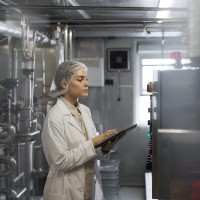 Photo of a student in a kitchen