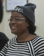 Close up of a smiling adult student