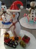 Candy penguin and snowman