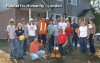 Students volunteering landscape construction services for Habitat for Humanity London.