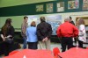 Students speak with members of the public about their proposed development site