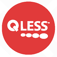 QLess app logo in red circle