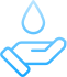 Save water icon (water drop with hand)