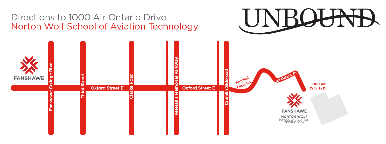 Map to Norton Wolf School of Aviation Technology